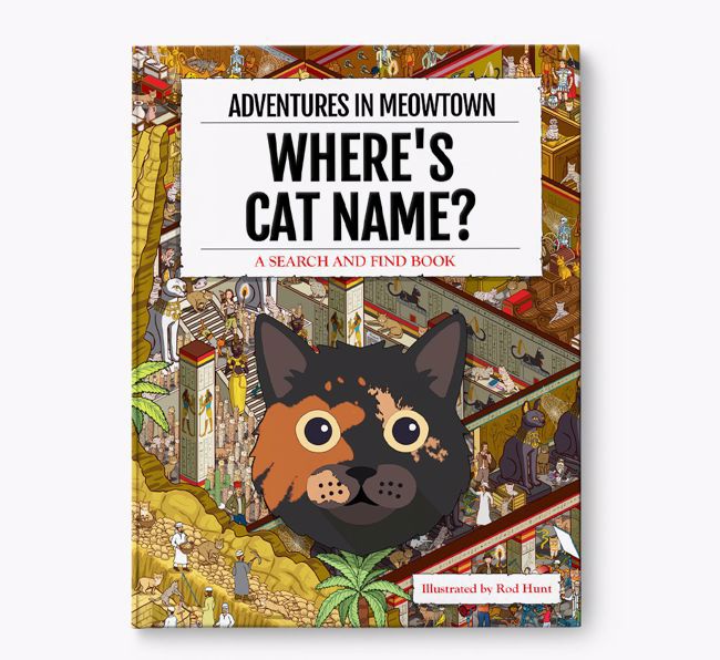 Personalised Where's {dogsName} Book: Adventures In Meowtown